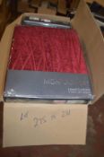 *Montgomery Lined Pencil Pleat Curtains in Red 46” x 54” drop