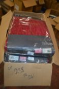 *Montgomery Lined Pencil Pleat Curtains in Red 46” x 54” drop