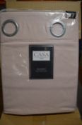 *Six Sunset Blush Lined Eyelet Curtains 66” x 90” drop