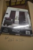 *Beresford Roberts Lined Eyelet Curtains in Aubergine 46” x 54” drop