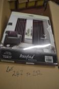 *Beresford Roberts Lined Eyelet Curtains in Aubergine 46” x 54” drop