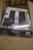 *Beresford Roberts Lined Eyelet Curtains in Aubergine 46” x 54” drop