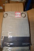 *Five Hochston Stone Eyelet Curtains 90” x 54” drop