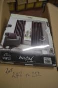 *Beresford Roberts Lined Eyelet Curtains in Aubergine 46” x 54” drop