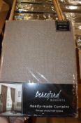 *Four Cavendish 3” Tape Lined Curtain in Taupe 66” x 90” drop