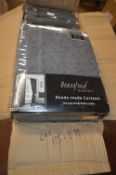 *Beresford Roberts Lined Curtains in Grey with 3” Tape 66” x 90” drop