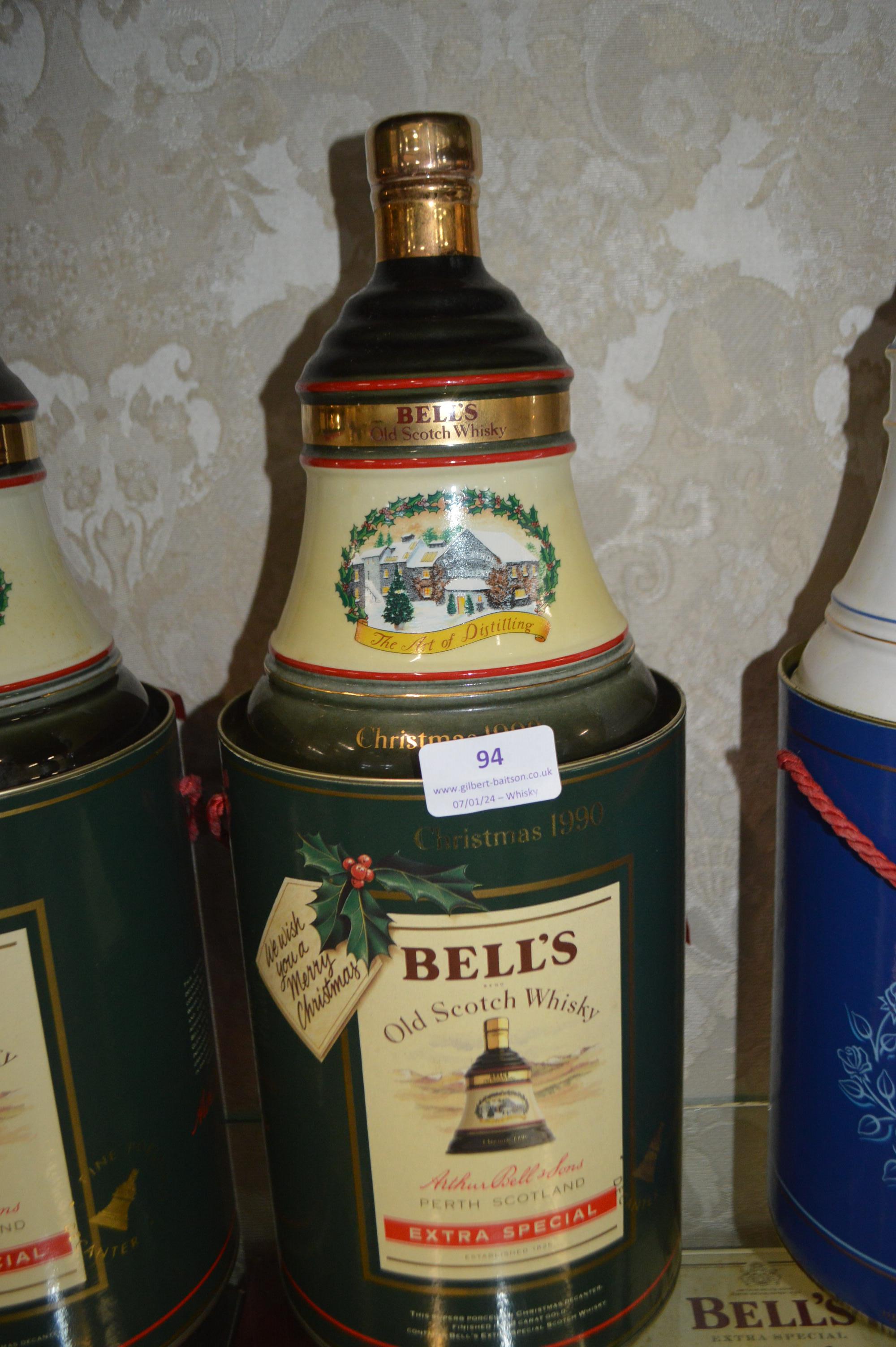 Bell’s Extra Special Christmas 1990 Decanter (full and unopened)