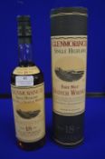 Glenmorangie 18 Year Old Single Rare Malt Scotch Whisky
