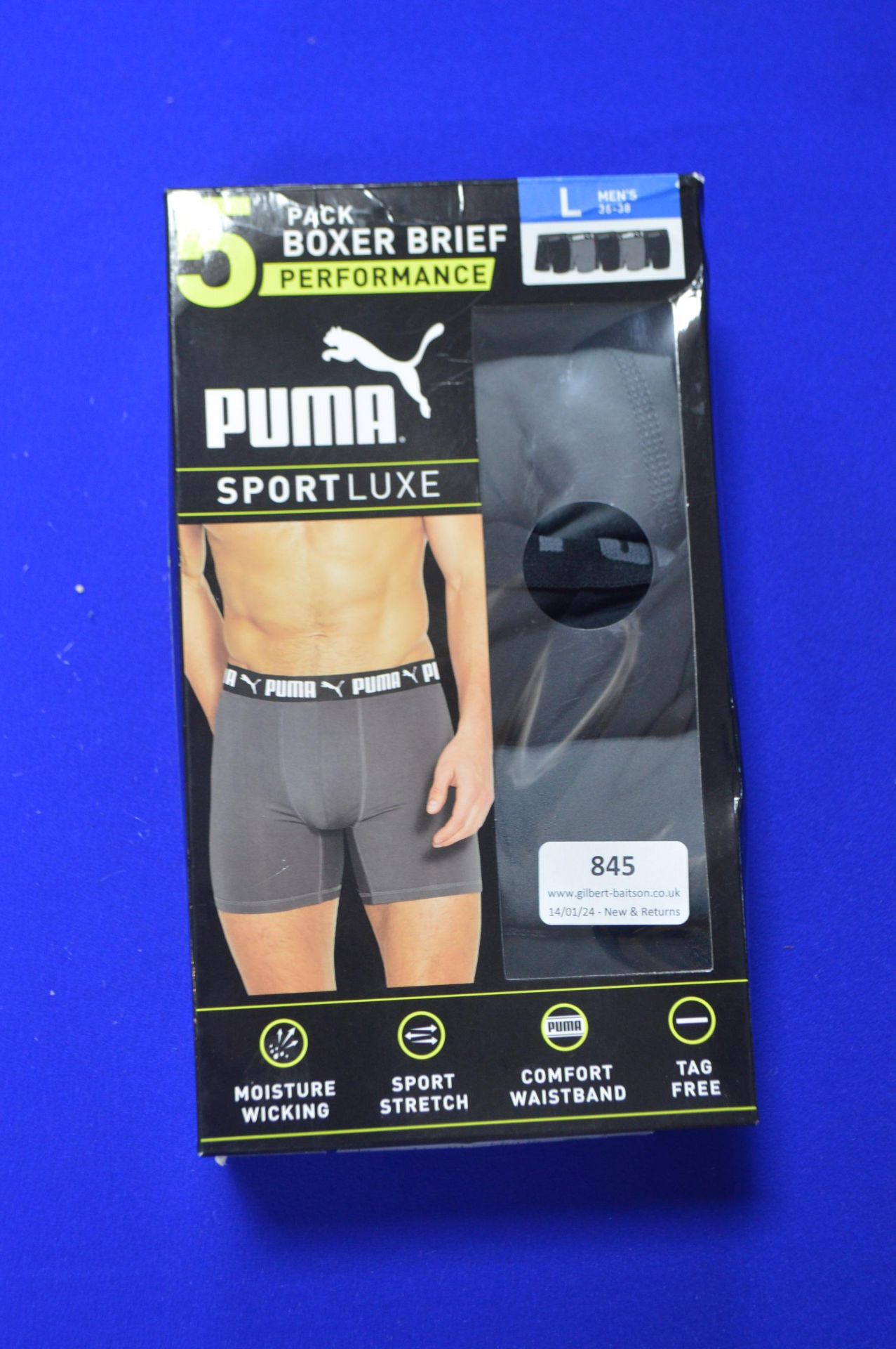 *Puma Men’s Boxer Briefs 5pk Size: L