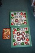 *Assorted Hand Decorated Glass Christmas Ornaments