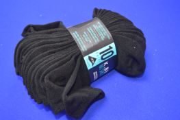 Ten Pairs of Kid’s Black Trainer Socks Size: 3-8