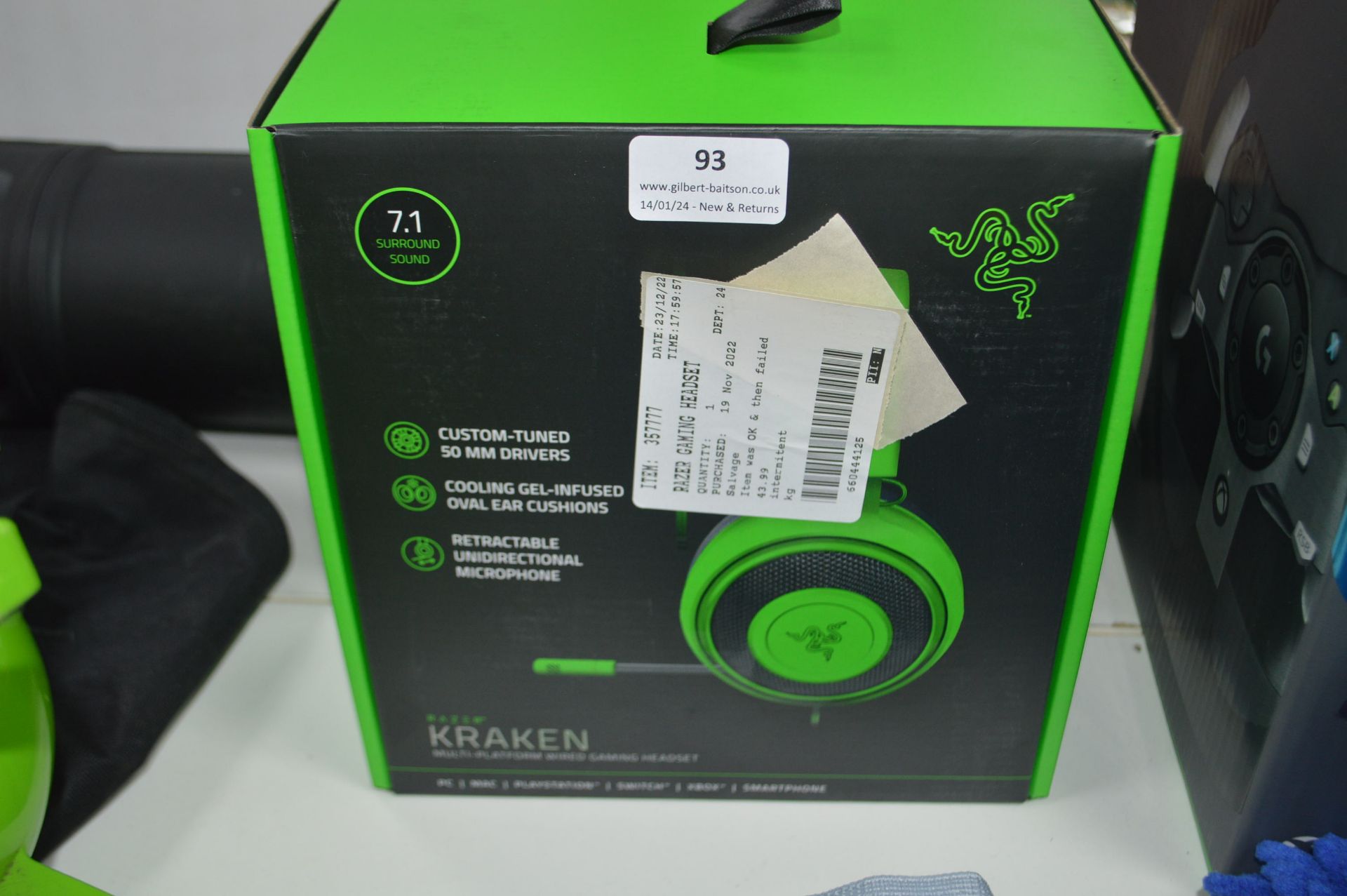 *Razer Kraken Gaming Headset