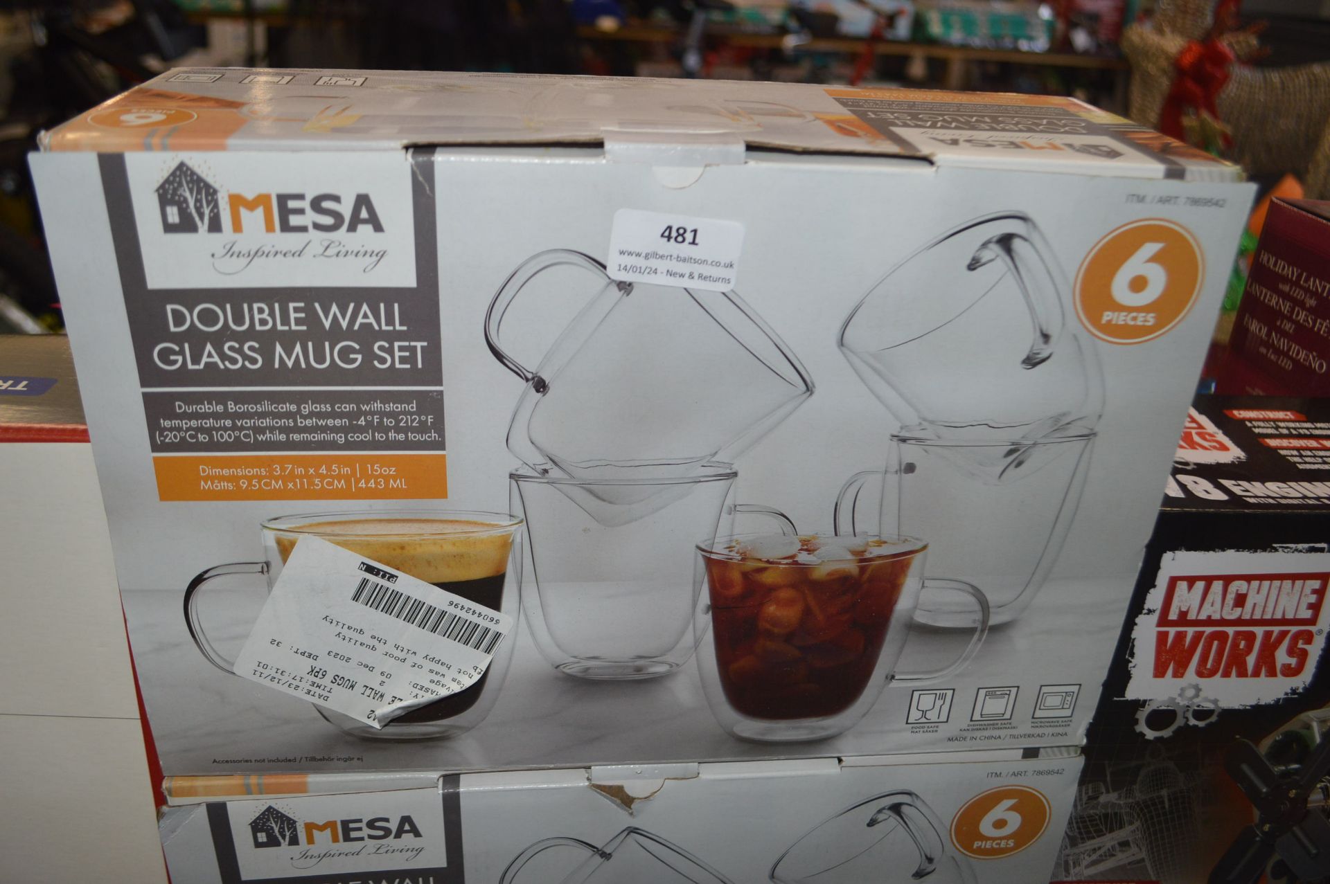 *Mesa Double Wall Glass Mugs