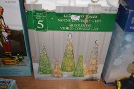 *LED Glass Christmas Trees