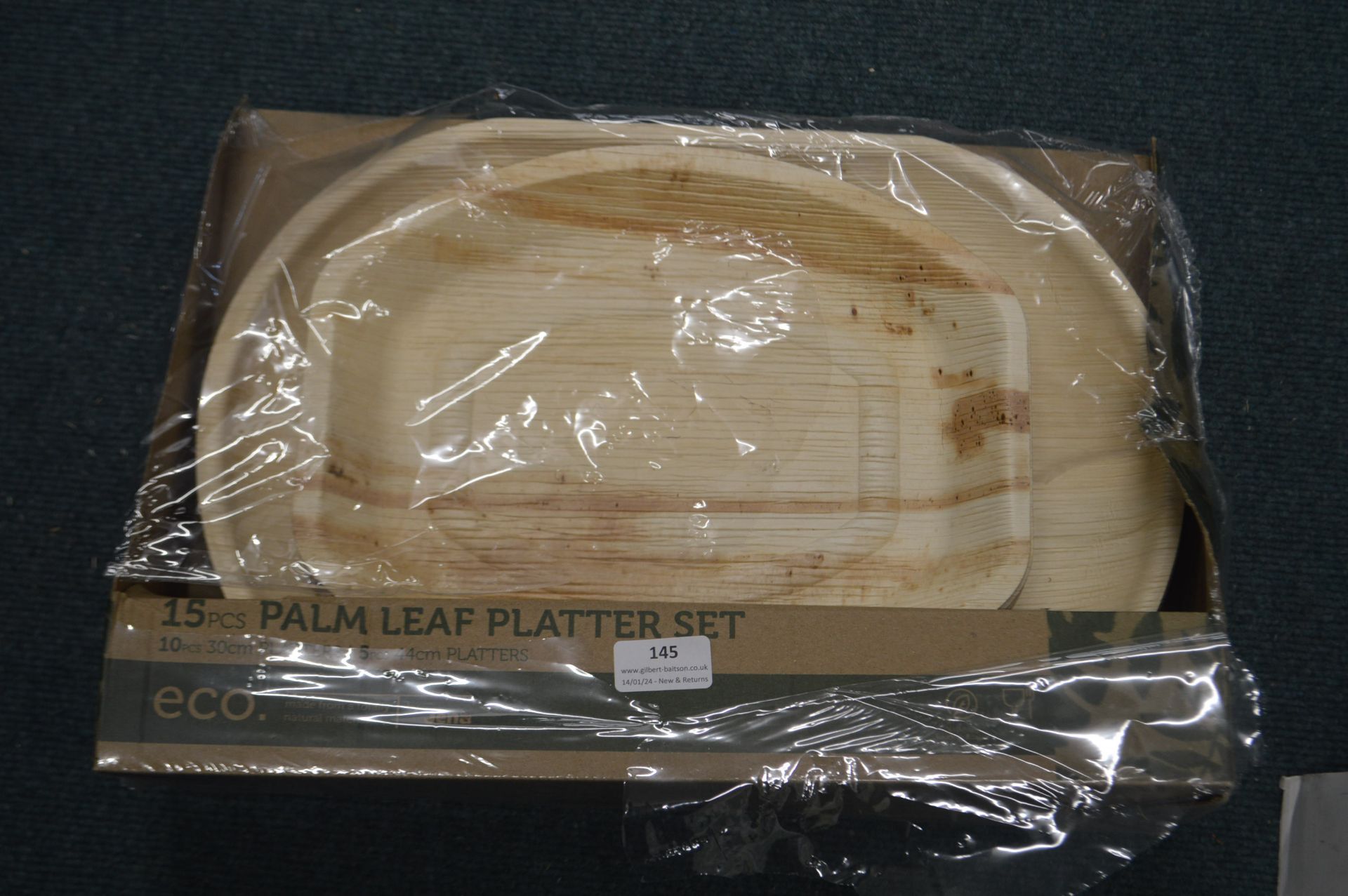 *Palm Leaf Eco Platter Set