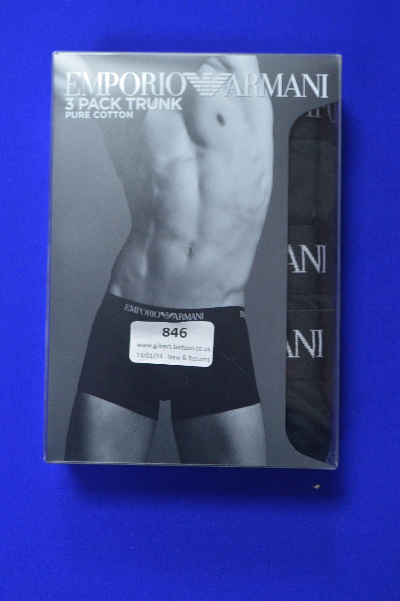 *Emporio Armani Men’s Cotton Boxers 3pk Size: M