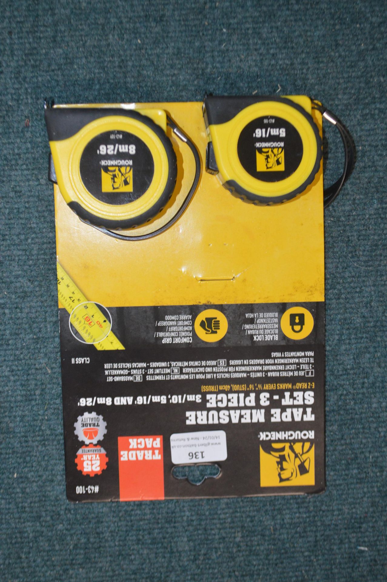 *Roughneck 2pc Tape Measure Set