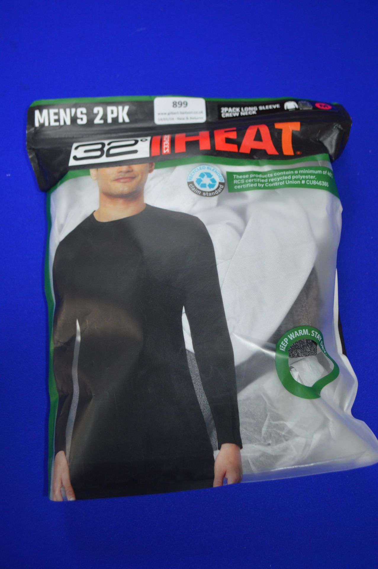 *32 Degrees Heat Men’s Long Sleeve Crewneck Top 2pk Size: M