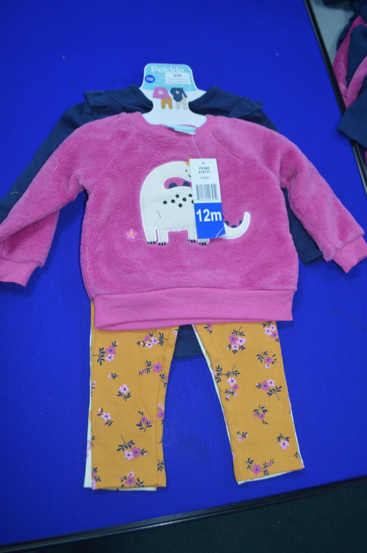 Pekkle 4pc Plush Top with Bodysuit & Pants Set Size: 12 Months