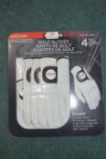 *Golf Gloves 4pk Size: M