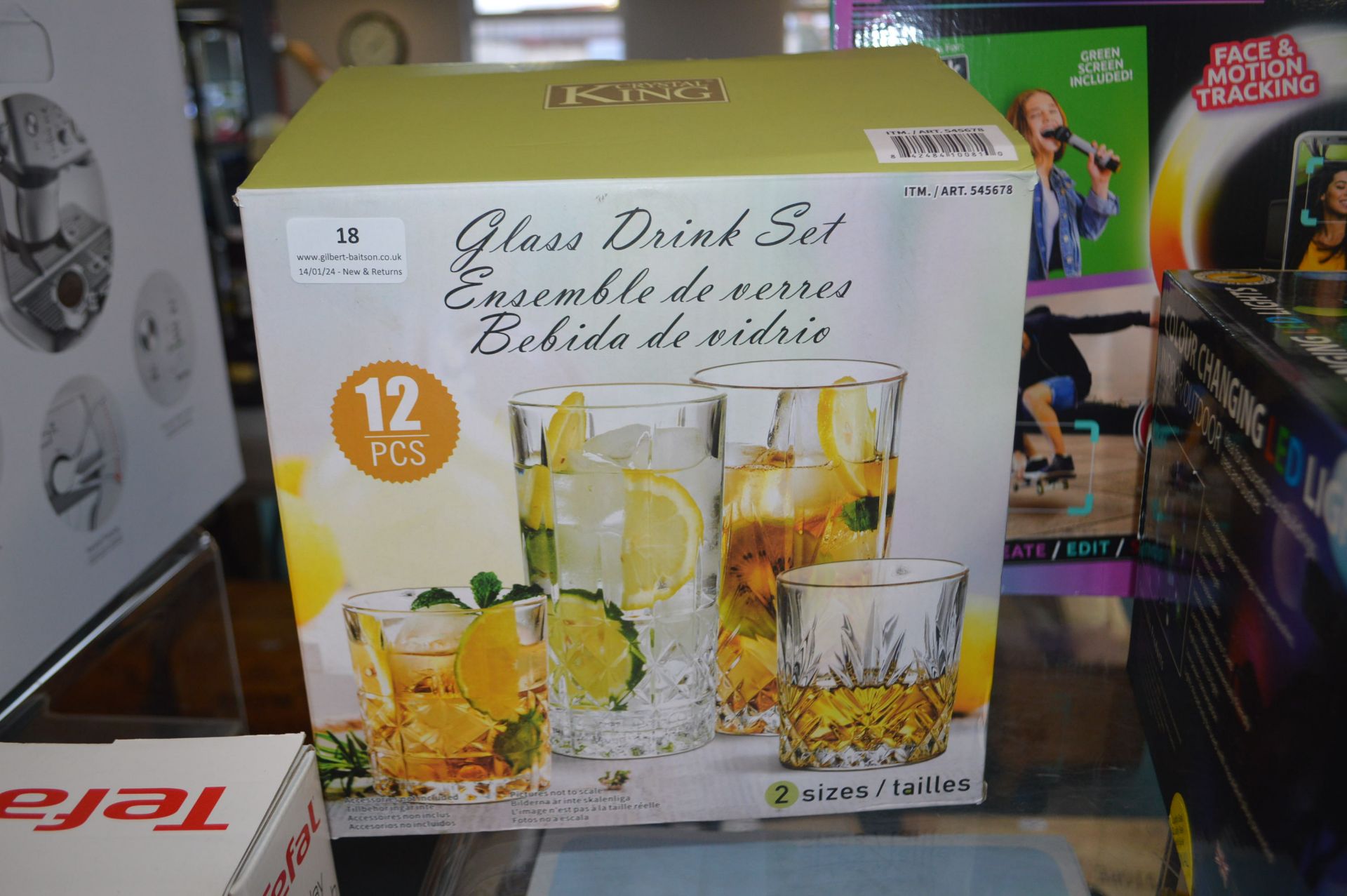 *Crystal King Glass Drinks Set