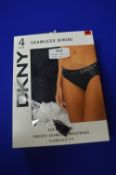 *Four Packs of DKNY Women’s Cotton Bikini Briefs Size: M