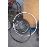 Four Assorted Size Bicycle Wheels