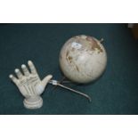 Globe and a Phrenologists Hand