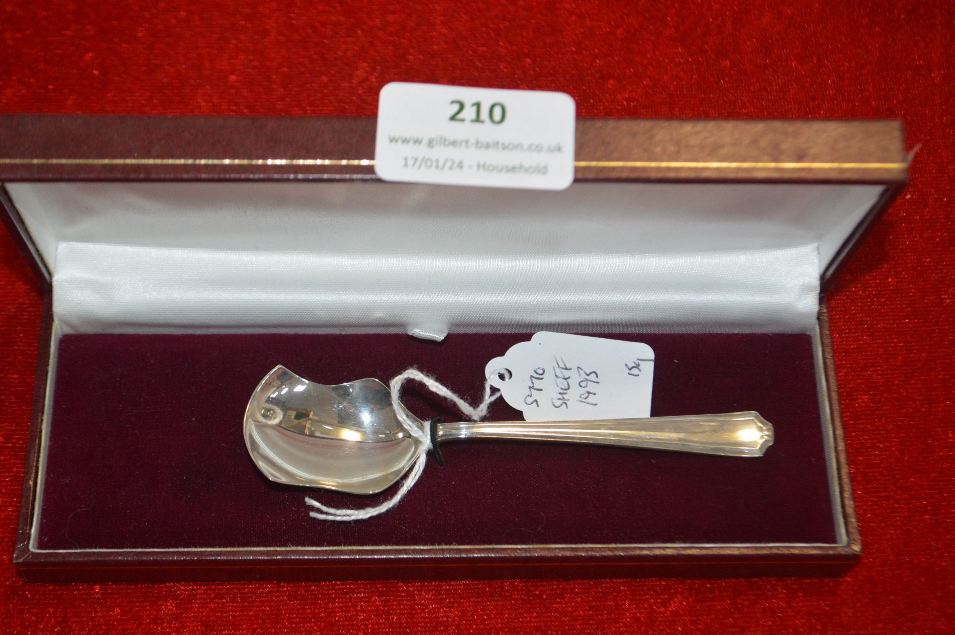 Hallmarked Sterling Silver Christening Spoon - She