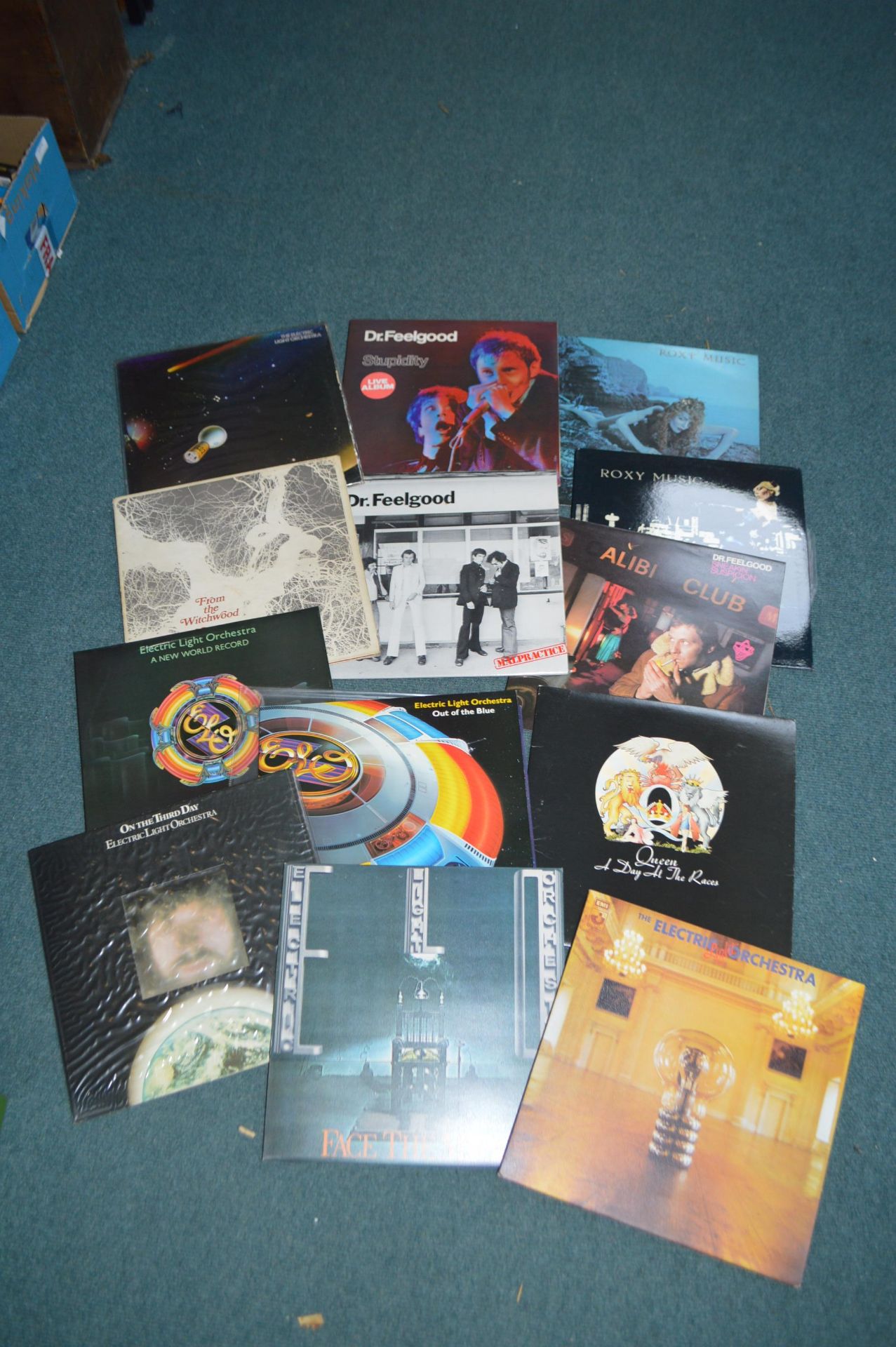 Case of 1970's Rock and Pop Records Including Quee