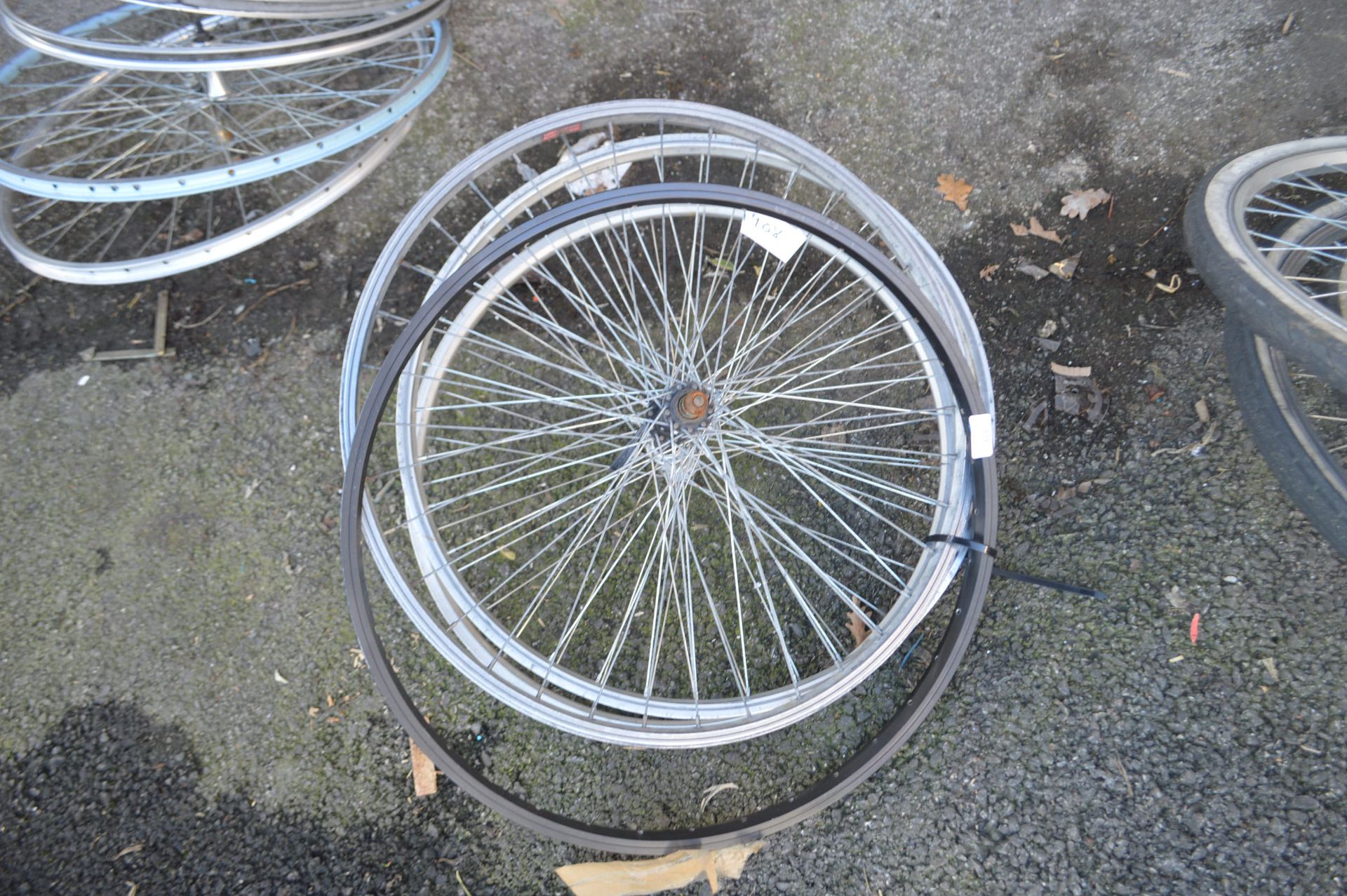 Four Aluminium Bicycle Front Wheels