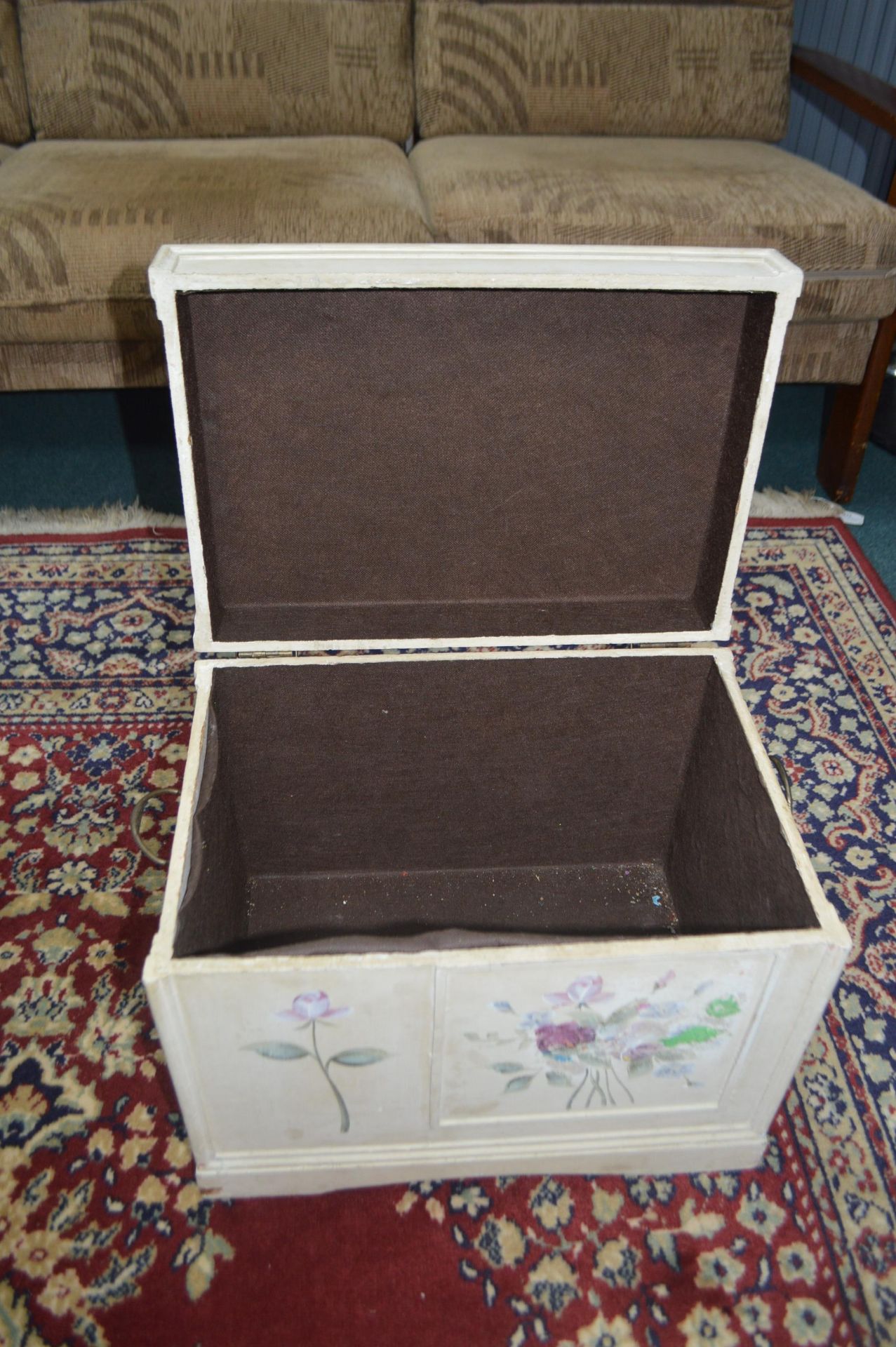 Hand Painted Floral Storage Box - Image 2 of 2