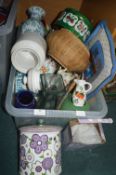 Vases, Pottery Items, Biscuit Tins, etc.