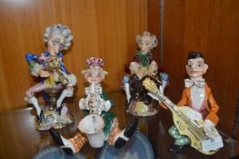 Four Italian Pottery Musicians