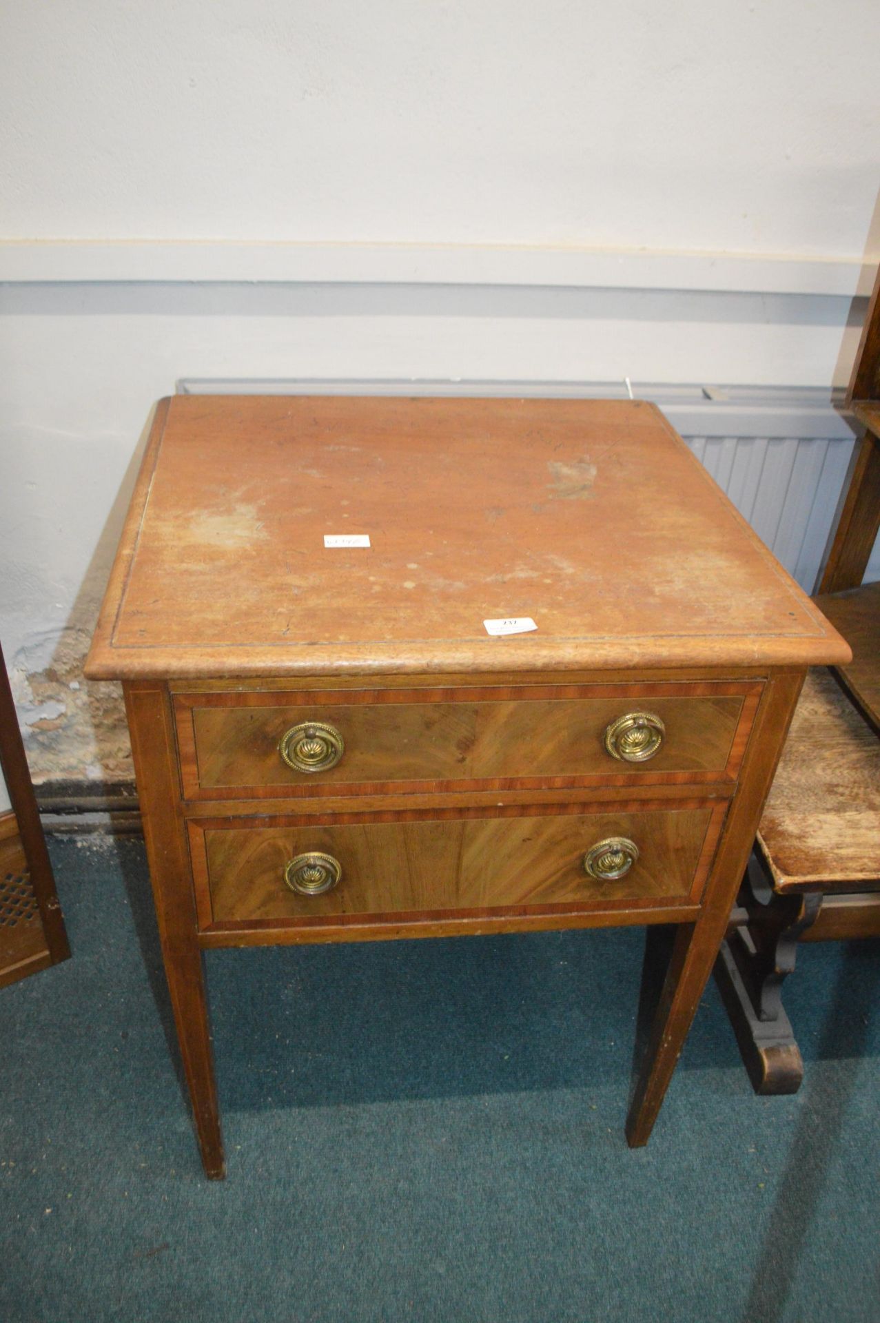 Mahogany Two Drawer Cabinet