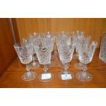 Twelve Edinburgh Crystal Wine Glasses