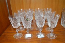 Twelve Edinburgh Crystal Wine Glasses