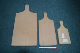 Set of Three Wooden Chopping Boards