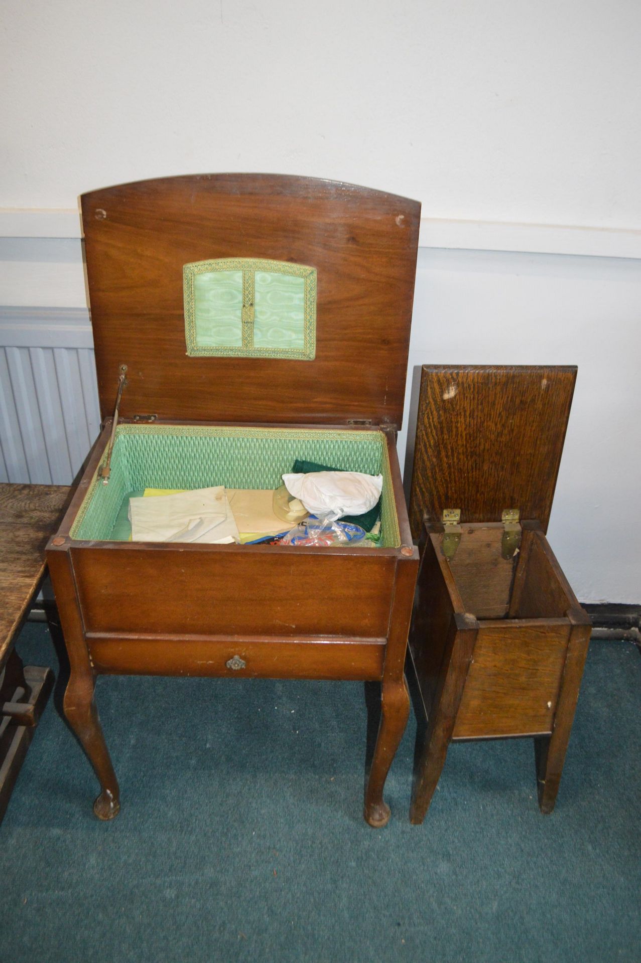 Vintage Sewing Box, and a Stool - Image 2 of 2