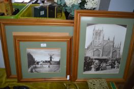 Four Framed Reproduction Hull and Area Photographs