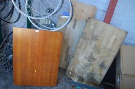 Eight Wooden Shelves and Tabletops