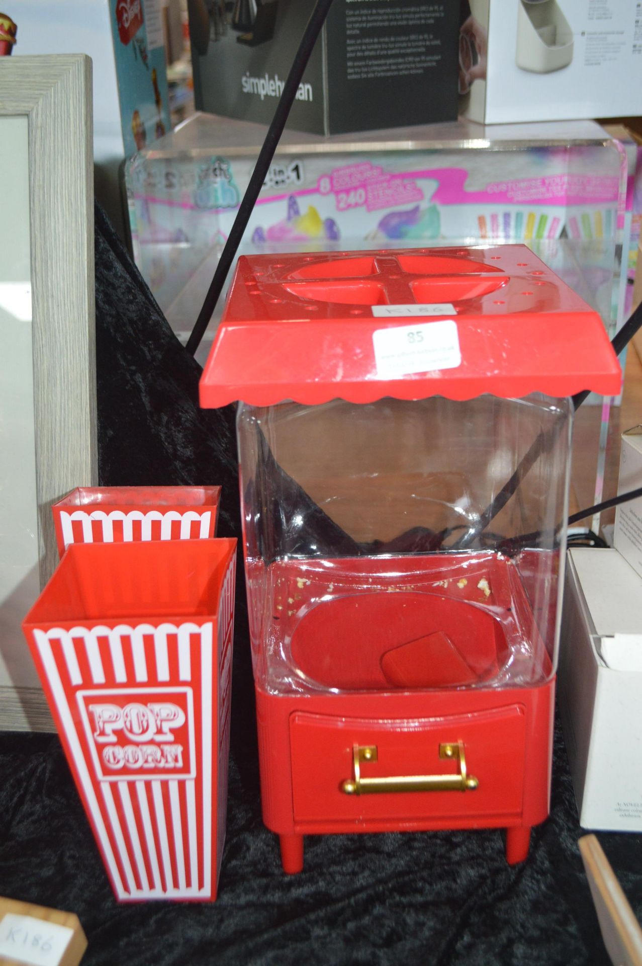 Kid's Popcorn Dispenser and Tubs