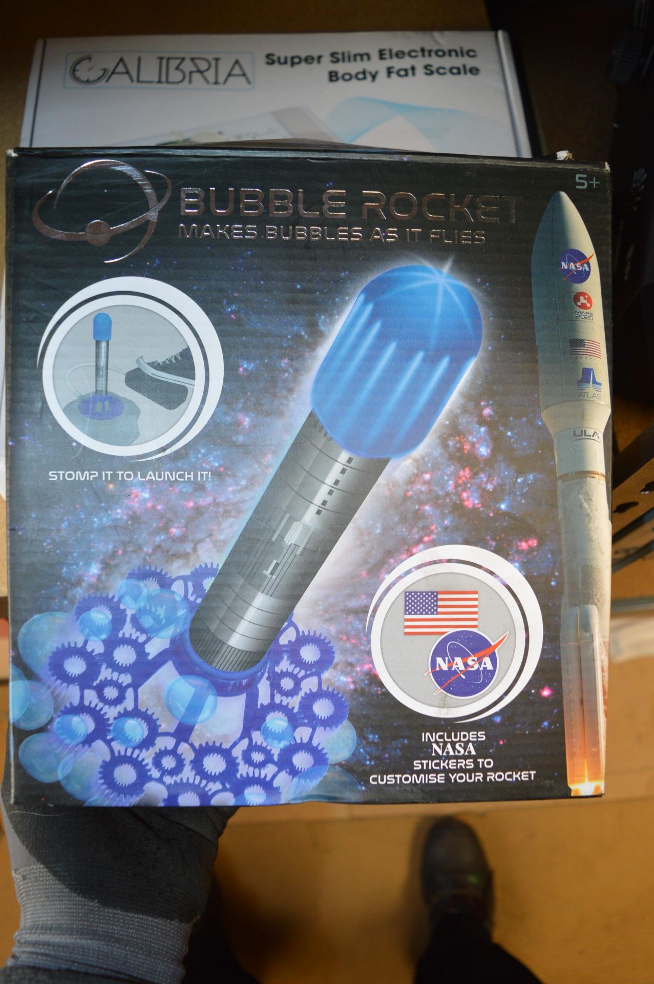*Contents of Shelf to Include Bubble Rocket, Scales, Lights, and Clocks - Image 2 of 7