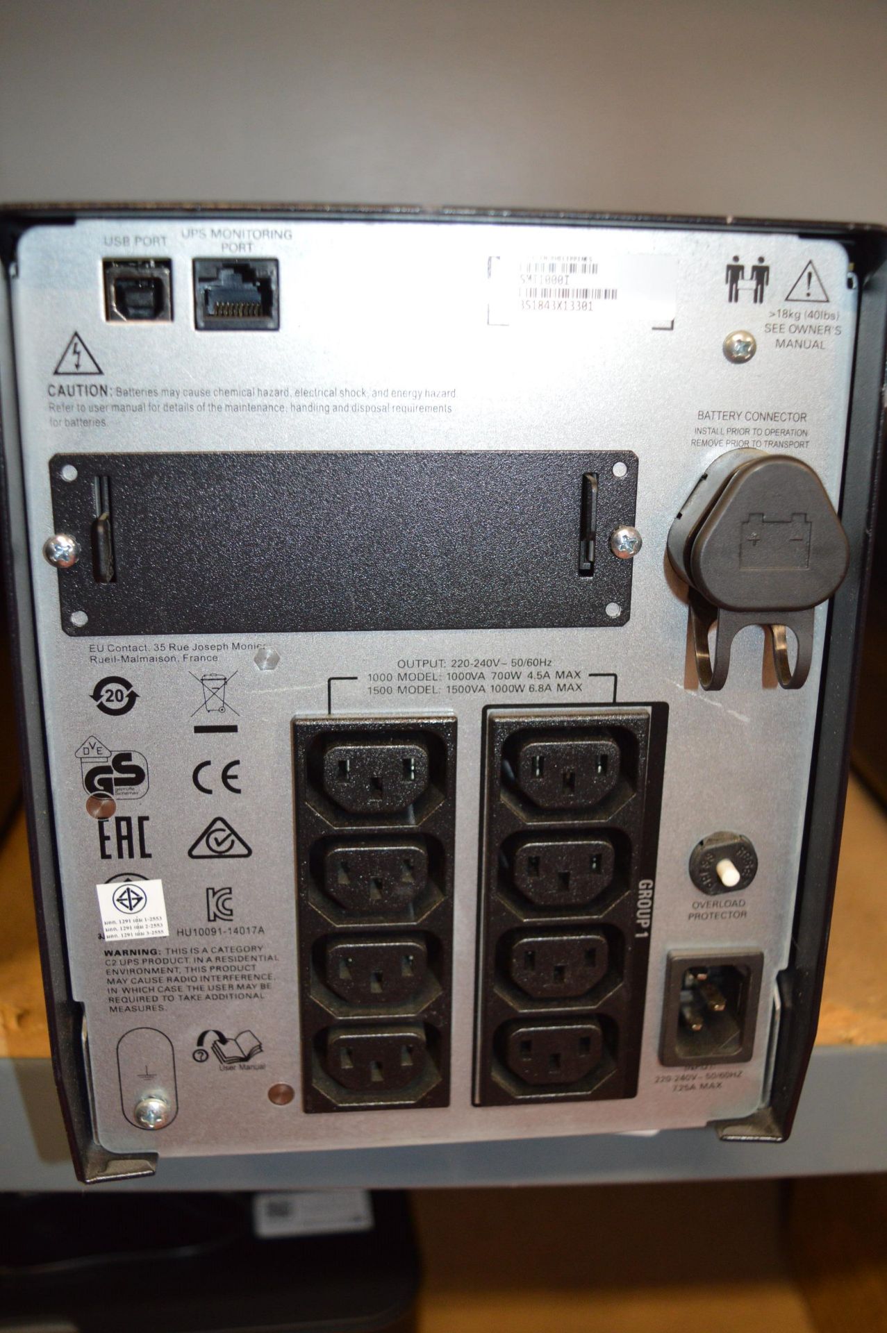*APC Smart UPS 1000 - Image 2 of 2