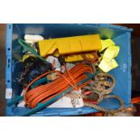 Box Containing Rope, Rubber Ring Tool, Set, Bungees, etc.