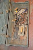 Wooden Box Containing Assorted Tools
