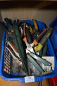 Box of Assorted Gardening Tools