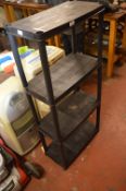 Four Tier Black Plastic Shelving