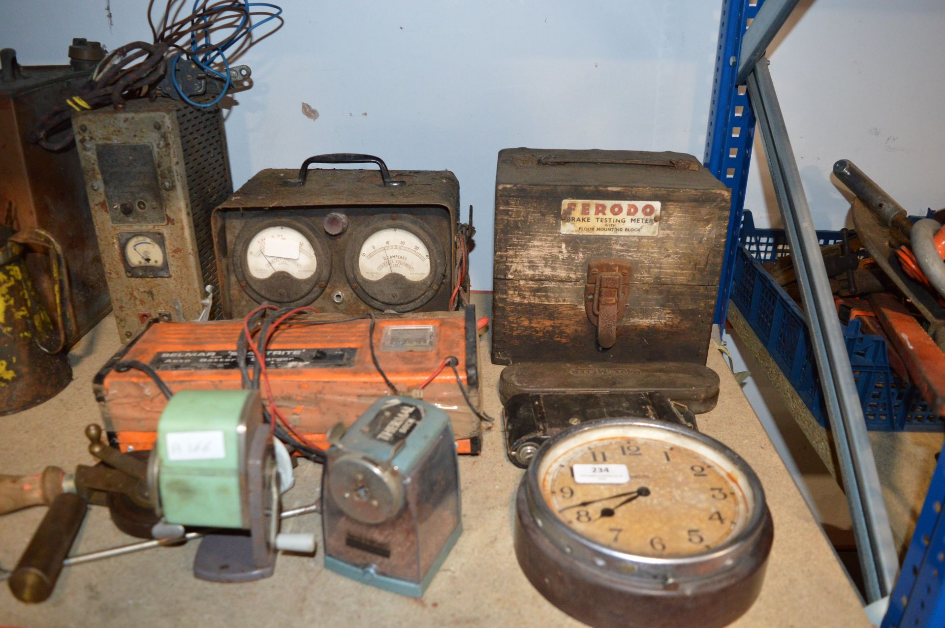 Mixed Lot Including Auto Battery Charger, Pencil Sharpeners, Cameras, Brake Testing Meters, etc.