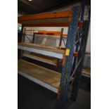 One Bay of Dexion Speed Lock Racking 90x270cm x 240cm high Comprising Three Uprights and Six